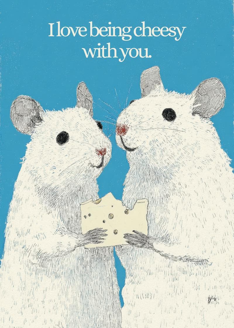 Cheesy Love Card card