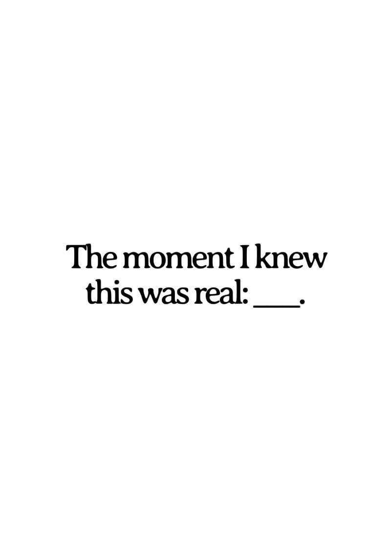 When I Knew It Was Real card