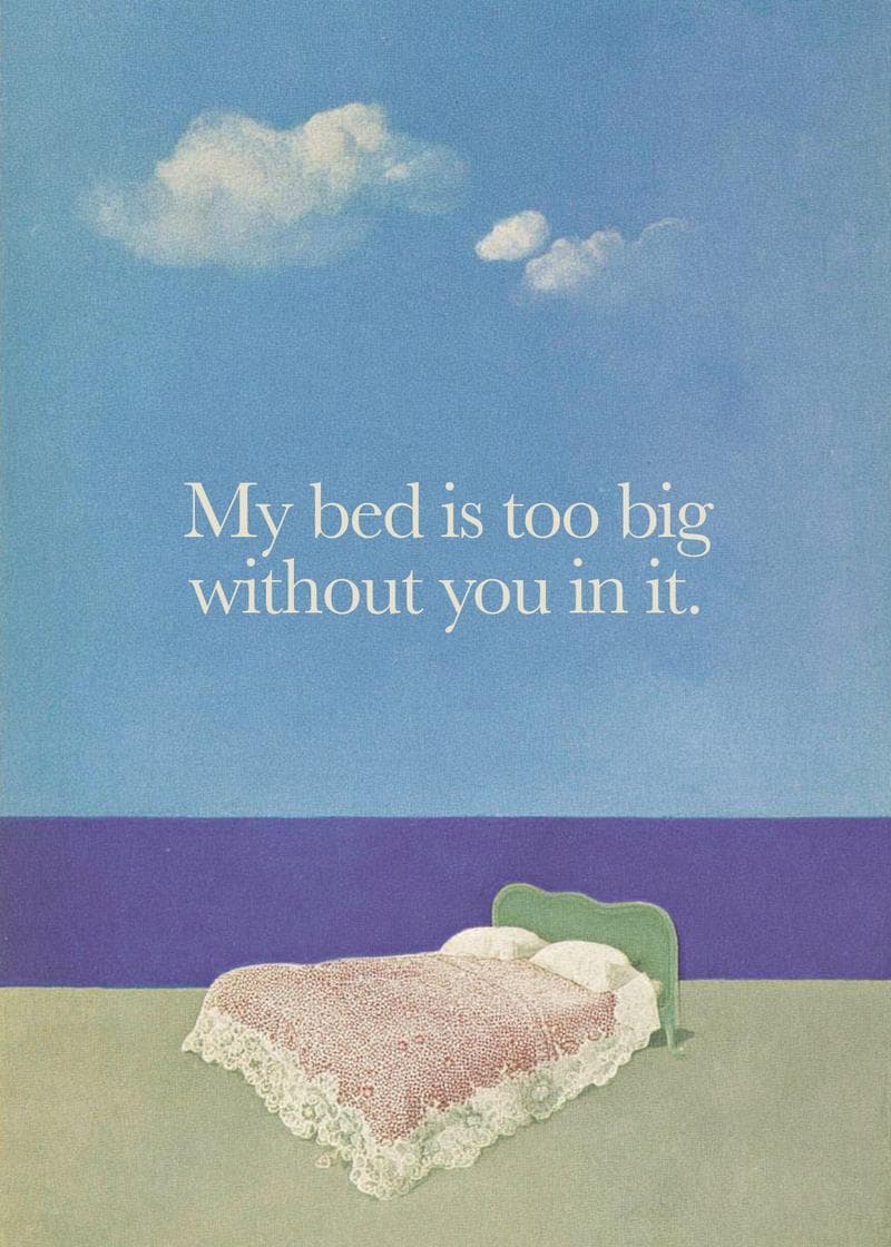 Missing You Bed Scene Card card