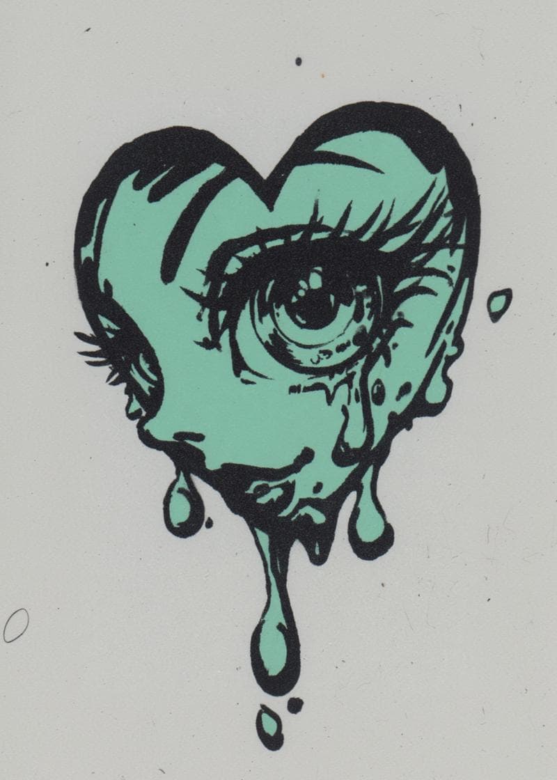 Melting Heart Art Card card
