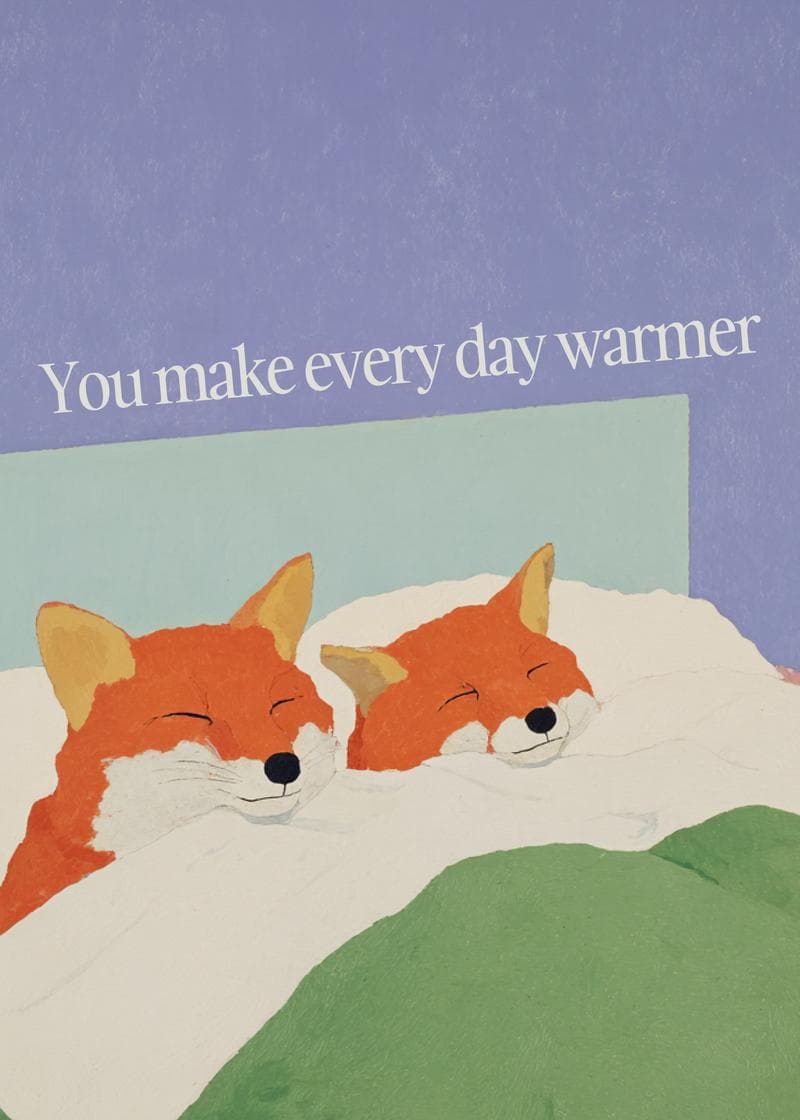Warm Days with You Fox Card card