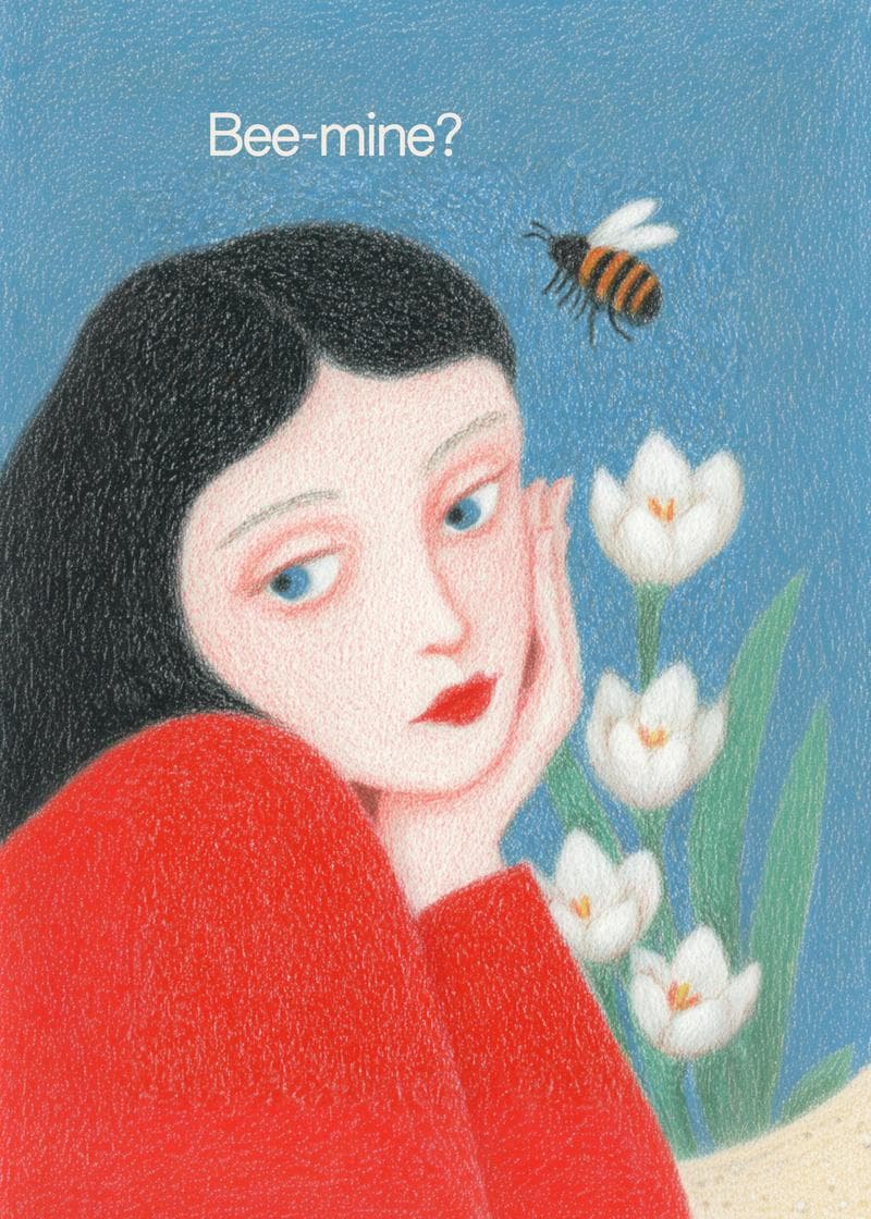 Bee-mine? Love Card card