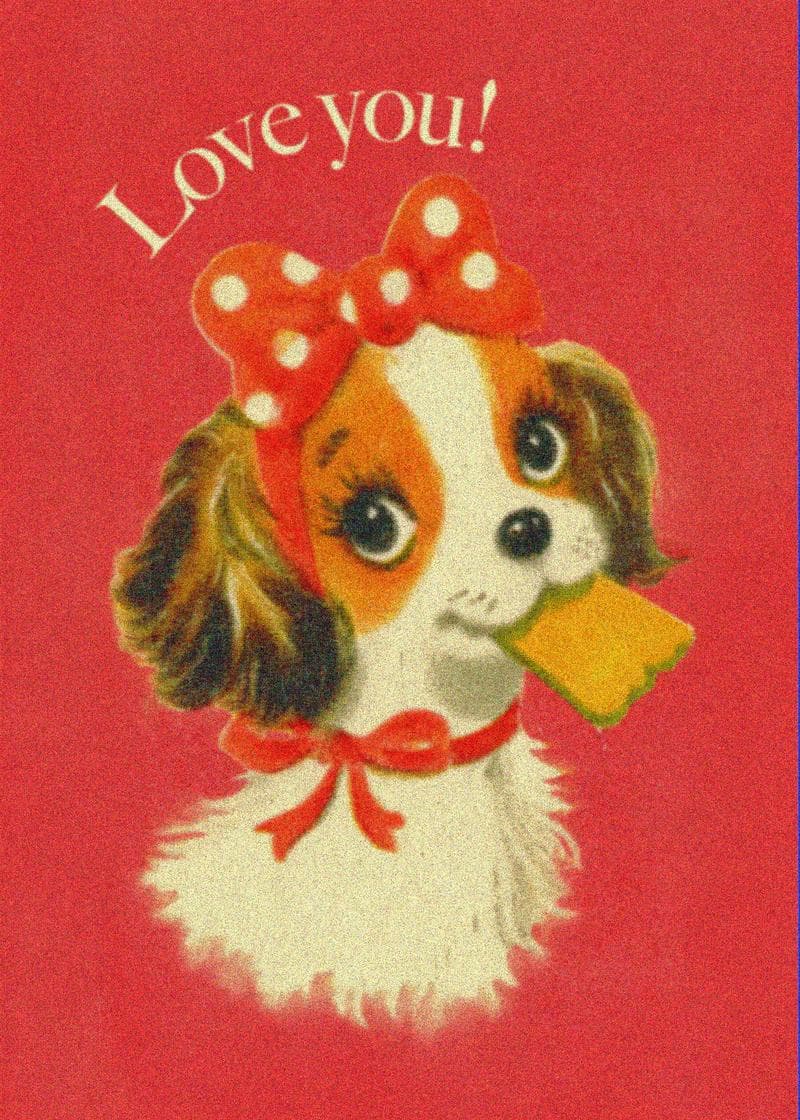 Adorable Puppy Love Card card