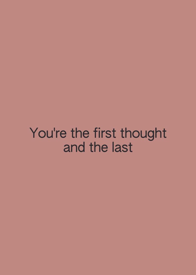 first and last thought card