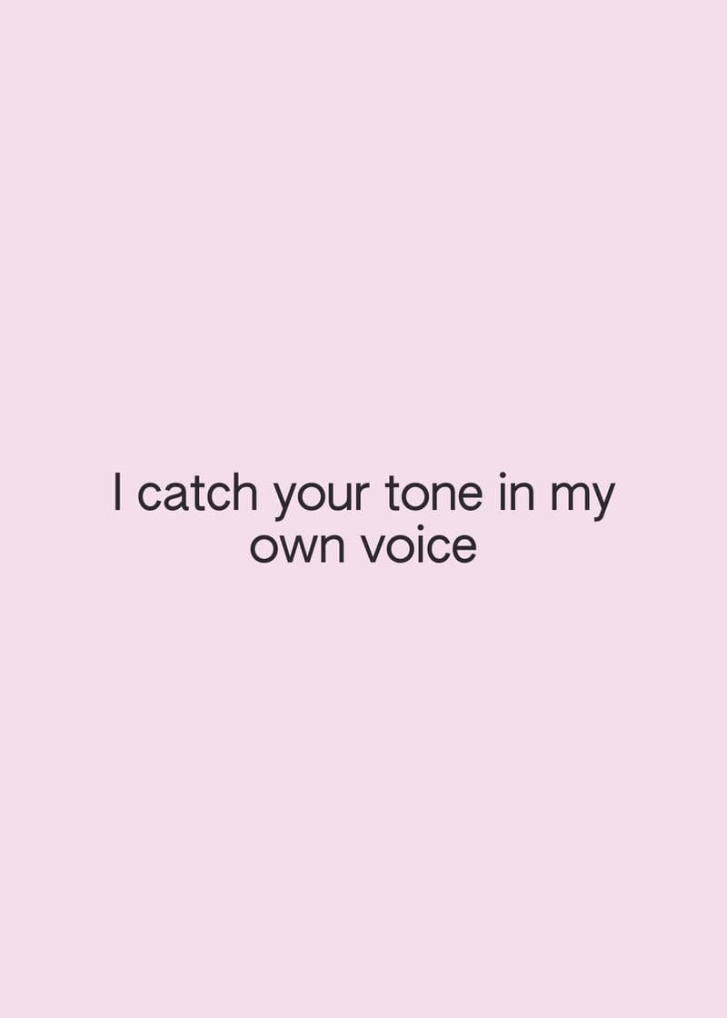 i catch your tone card