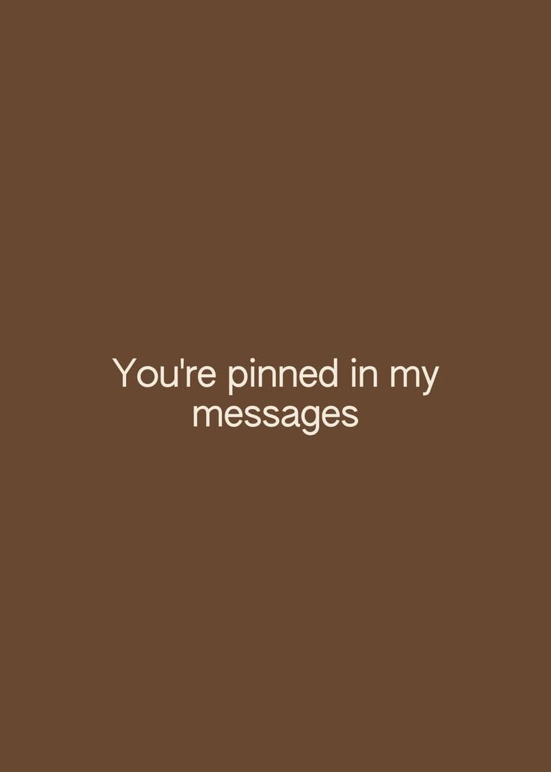 pinned in my messages card