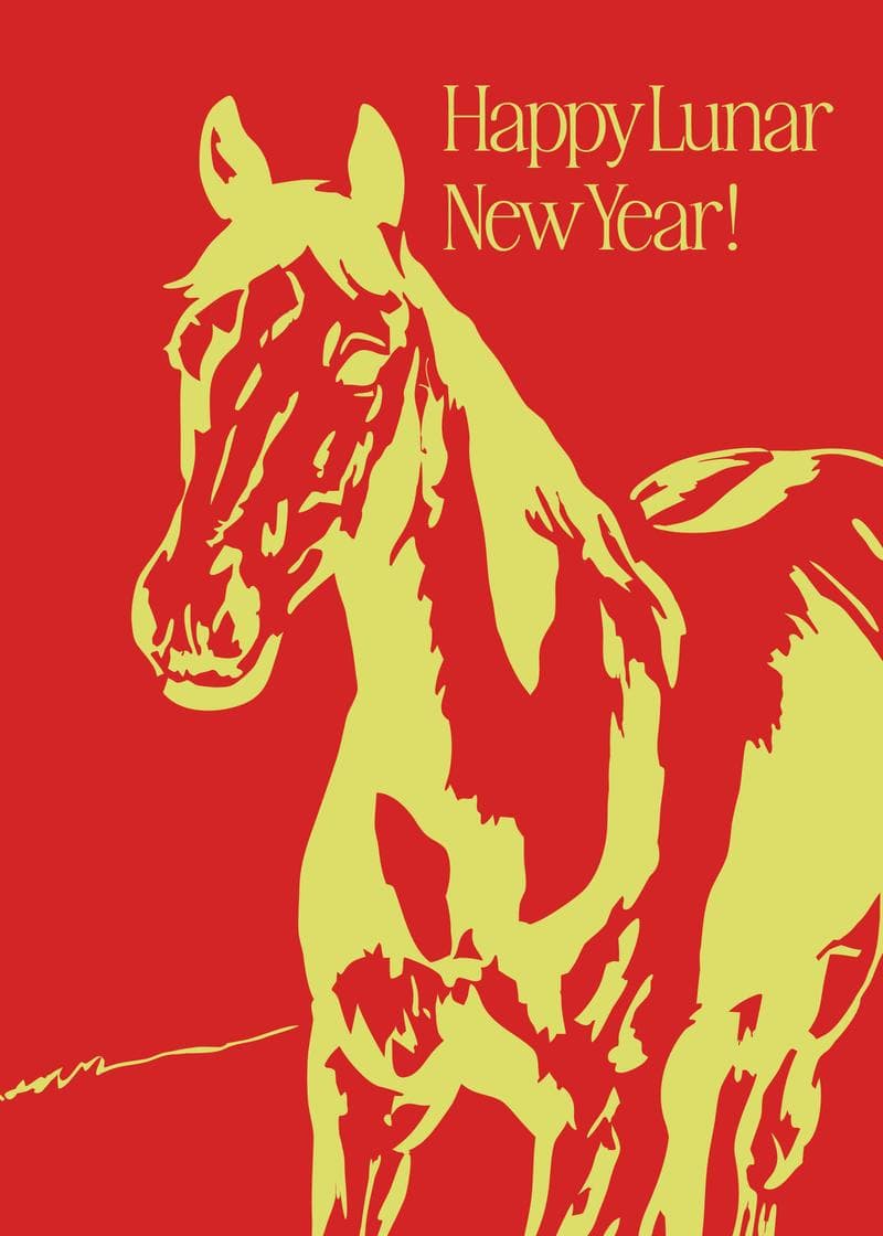 Lunar New Year Horse Card card