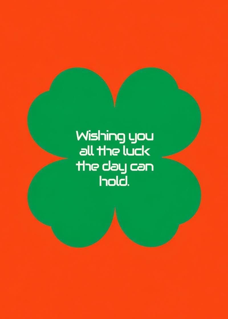 Good Luck Clover Card card