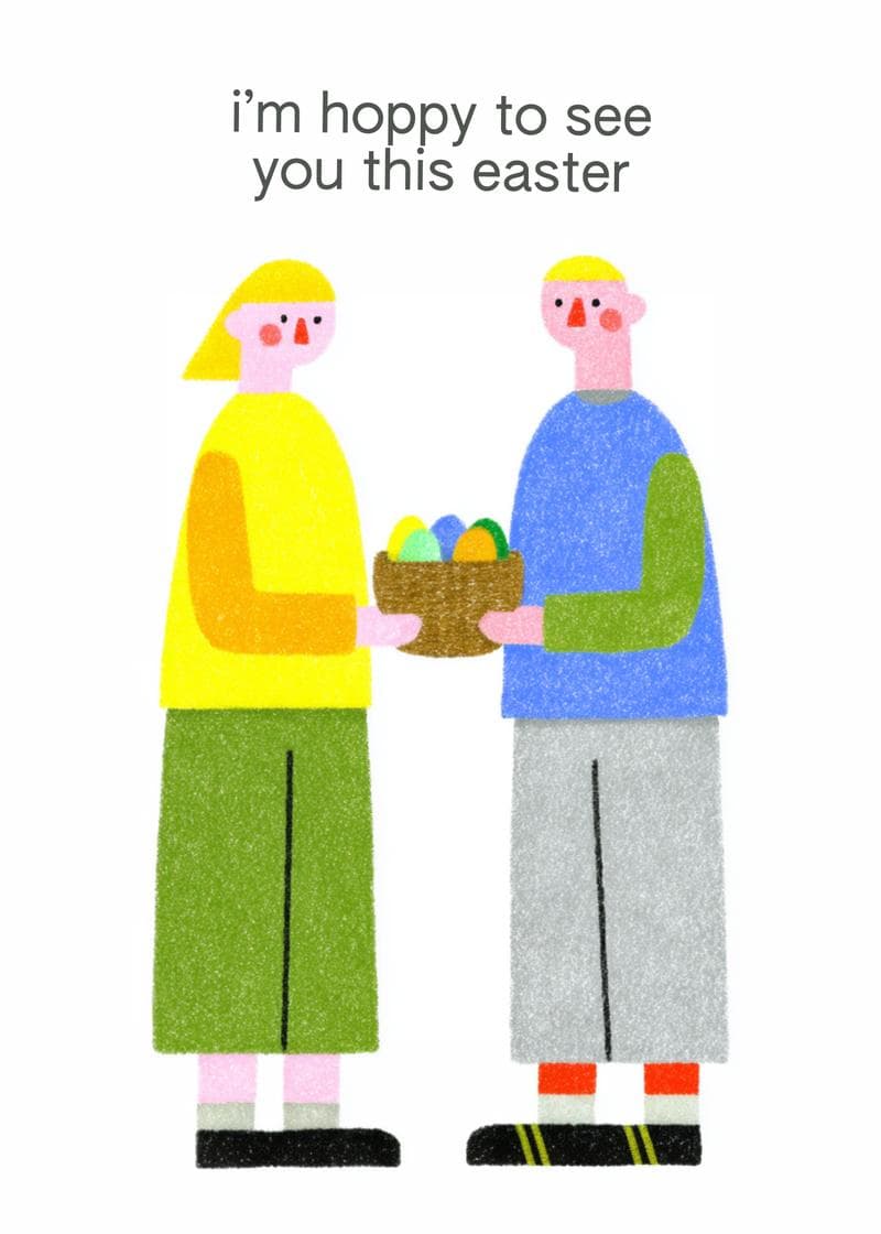 hoppy to see you this easter card
