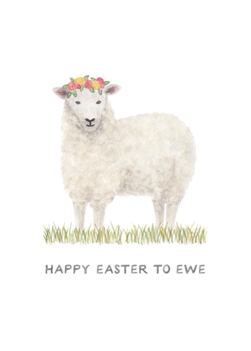 Ewe Easter Greetings Card