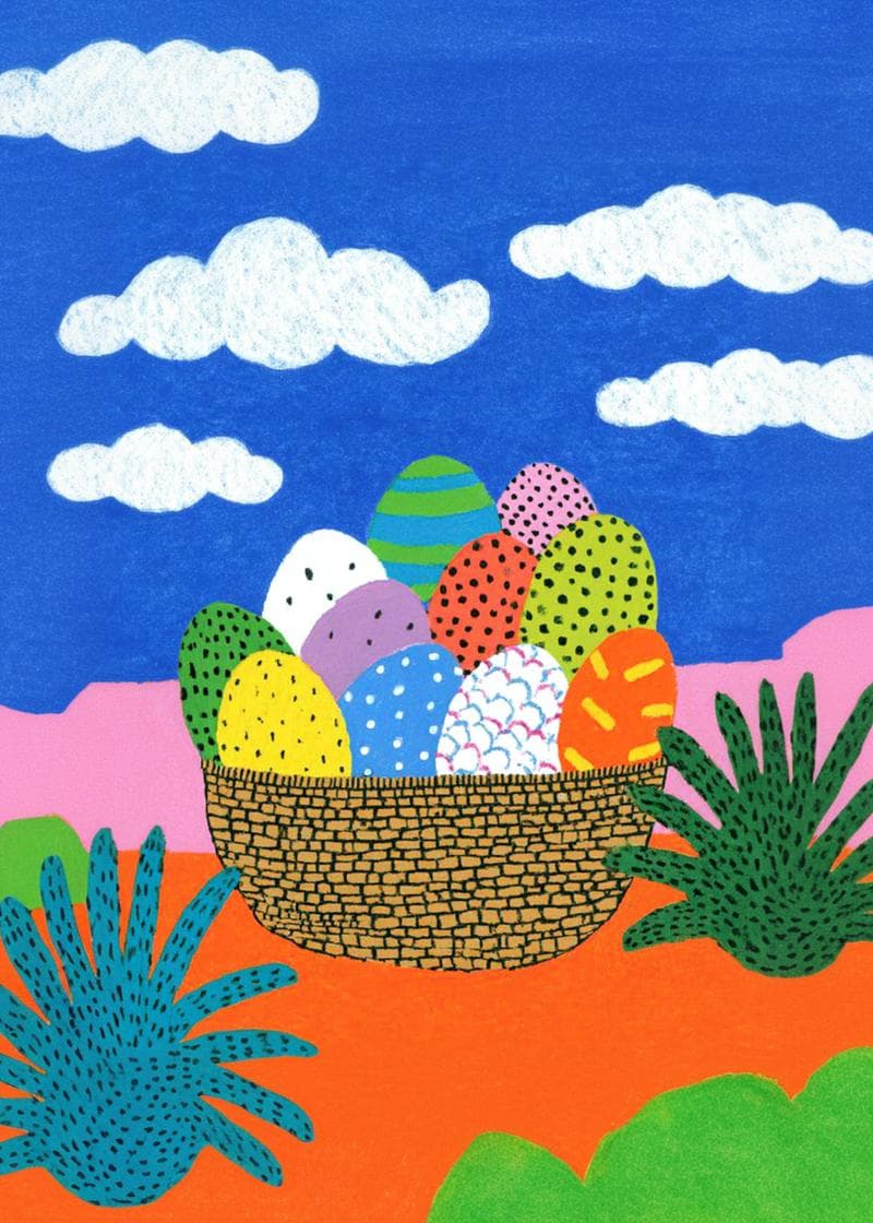 Colorful Easter Egg Surprise card