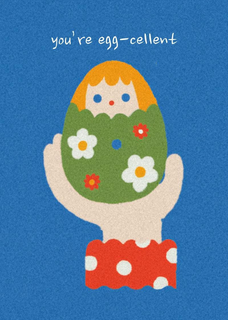 Egg-cellent Greeting Card card