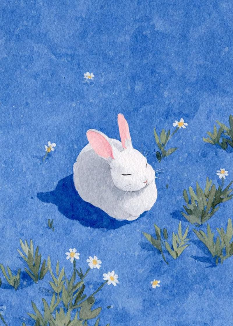 Peaceful Bunny Dreamscape card
