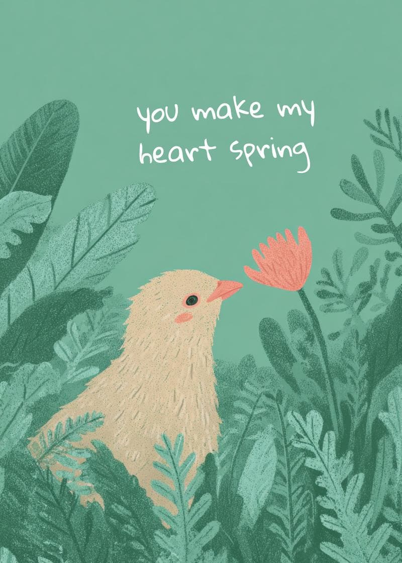 Heartfelt Springtime Love card