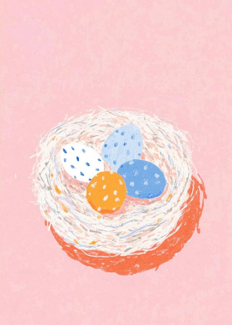 easter egg nest card