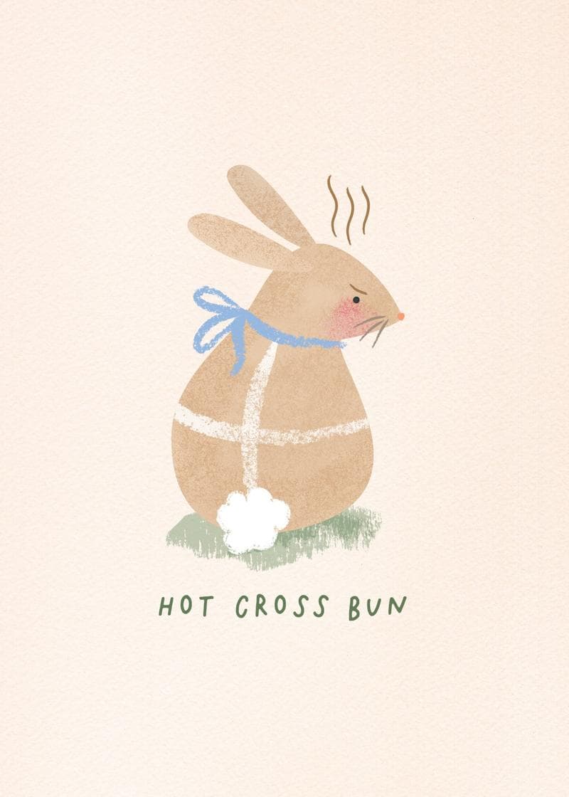 hot cross bun card
