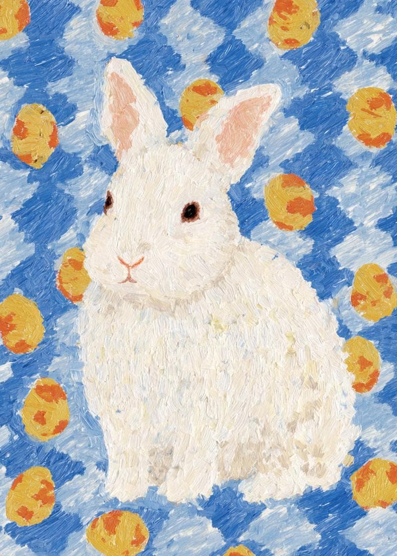 easter bunny pattern card