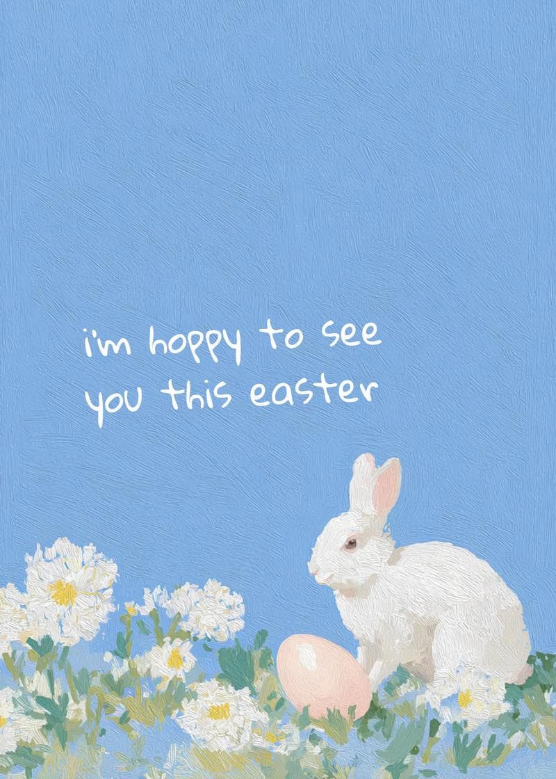 i'm hoppy to see you this easter card