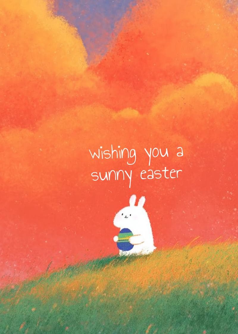 wishing you a sunny easter card