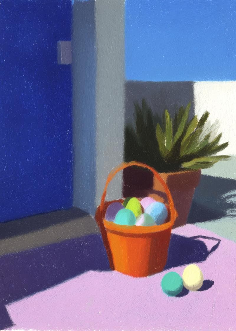 easter egg painting card