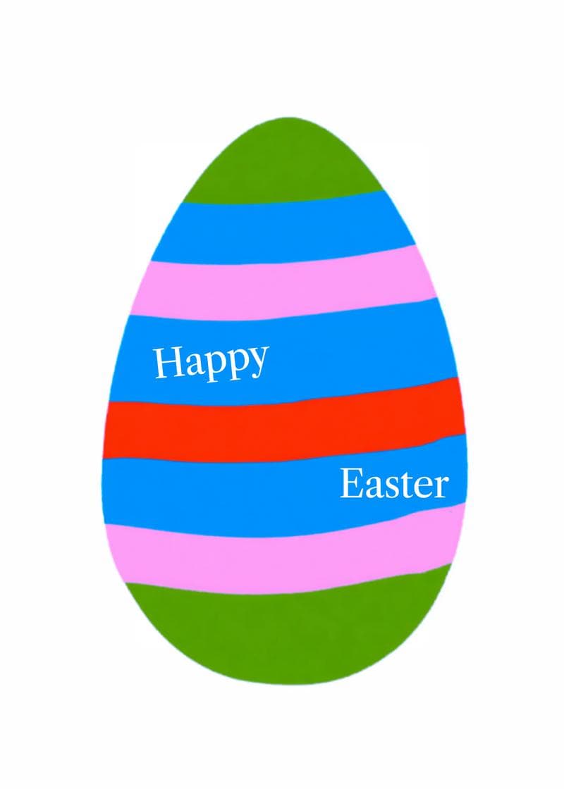 happy easter egg card