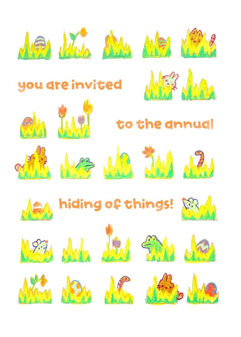 you are invited to the annual hiding of things