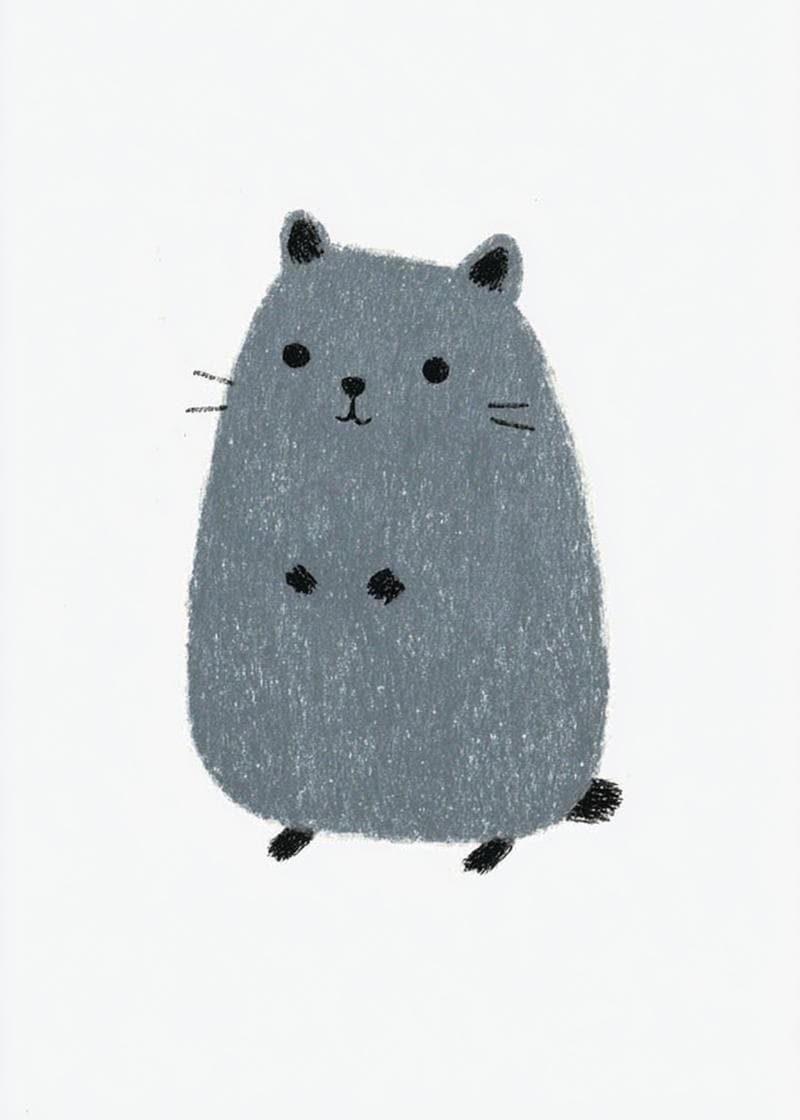 hamster standing card