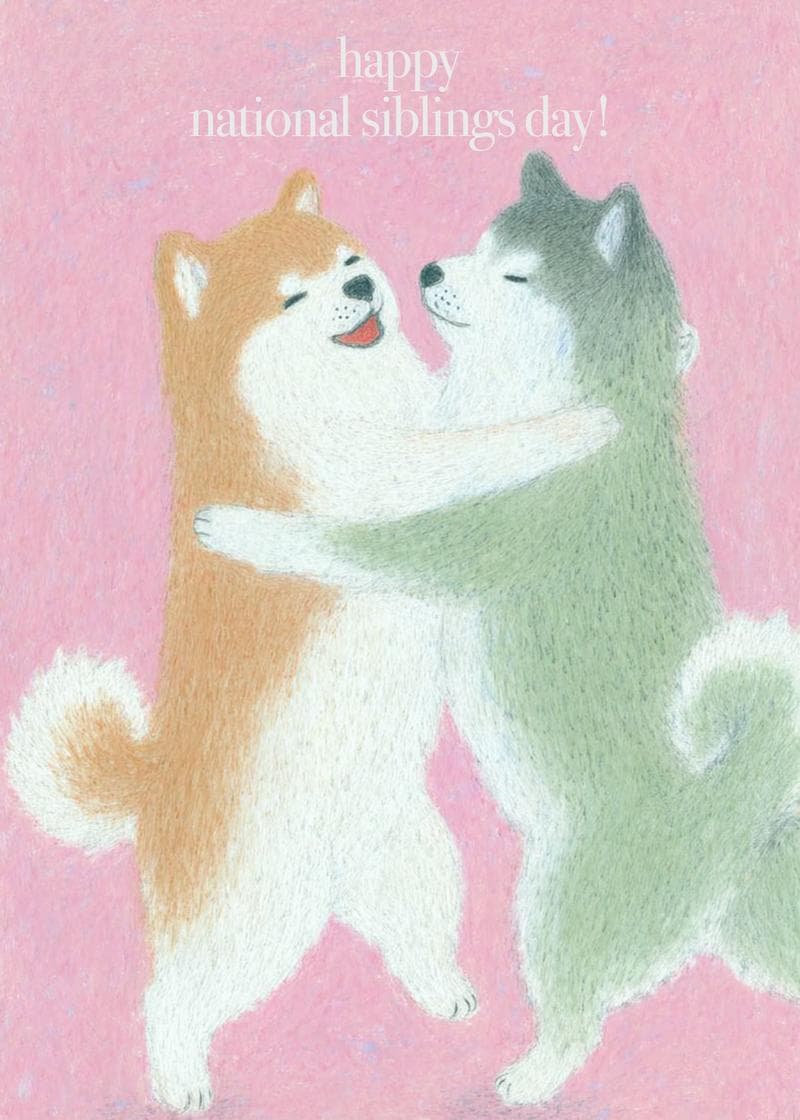 national siblings day shiba inu card