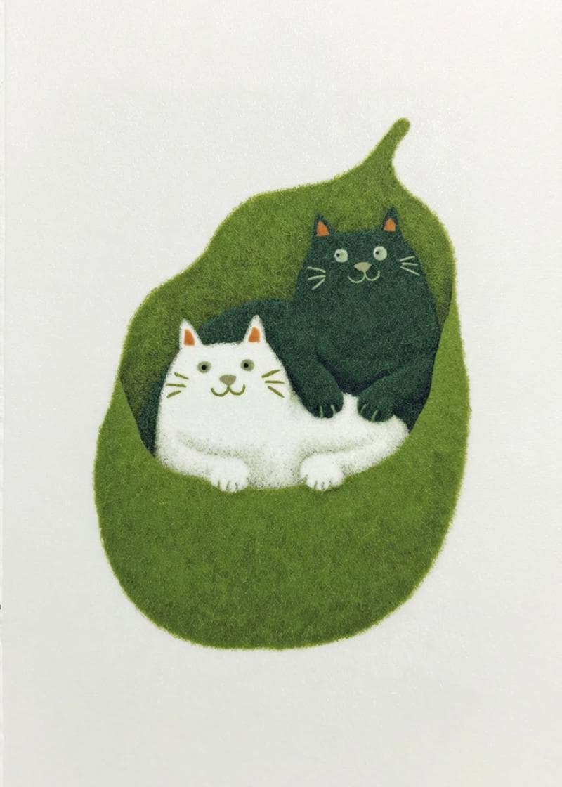 cat peas in a pod card
