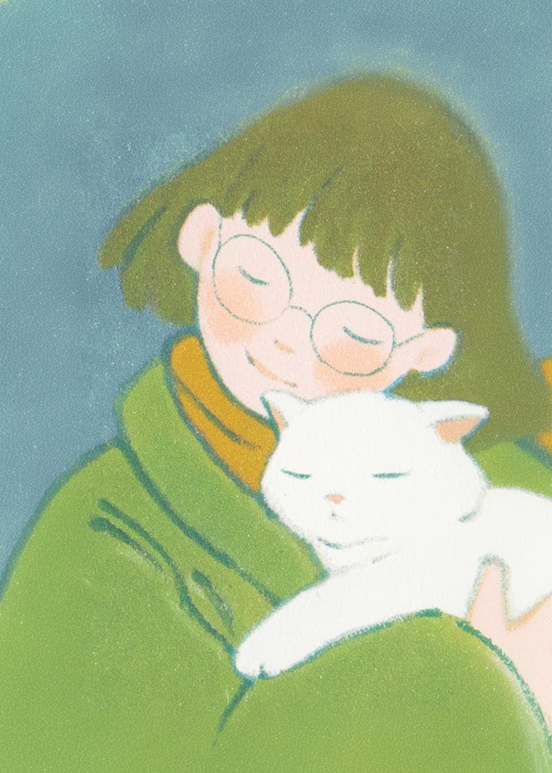 cat mom hugging card