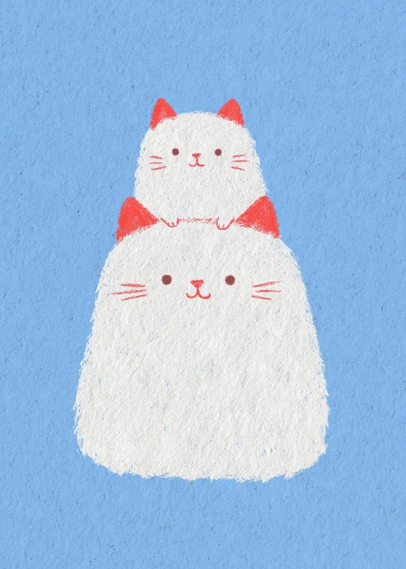 mom cat sitting card