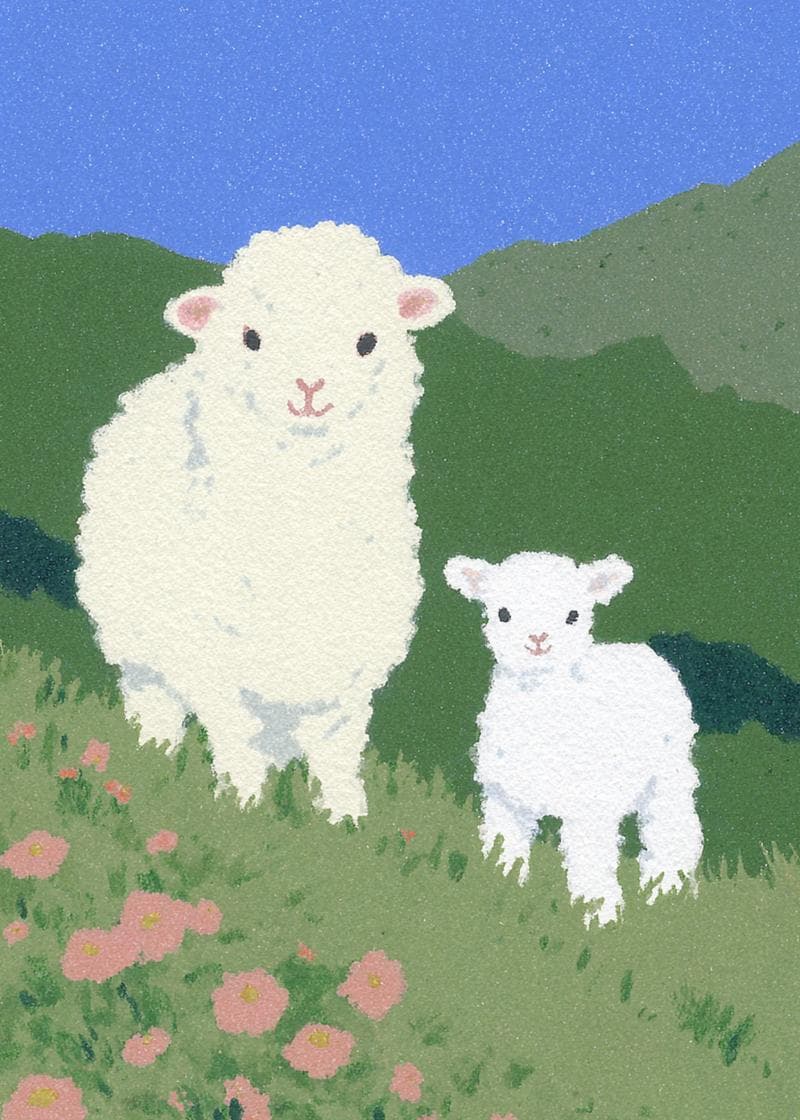 mother's day lamb card