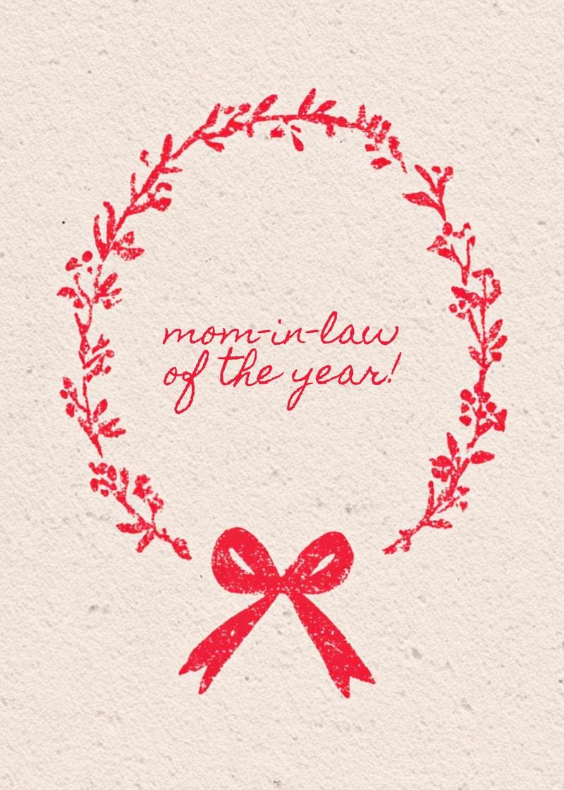 mom in law of the year card