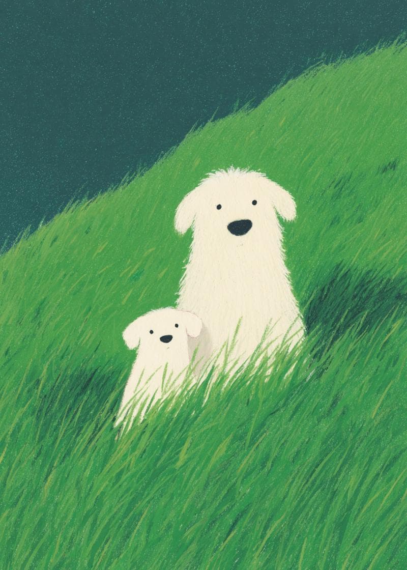 dog mom and baby card