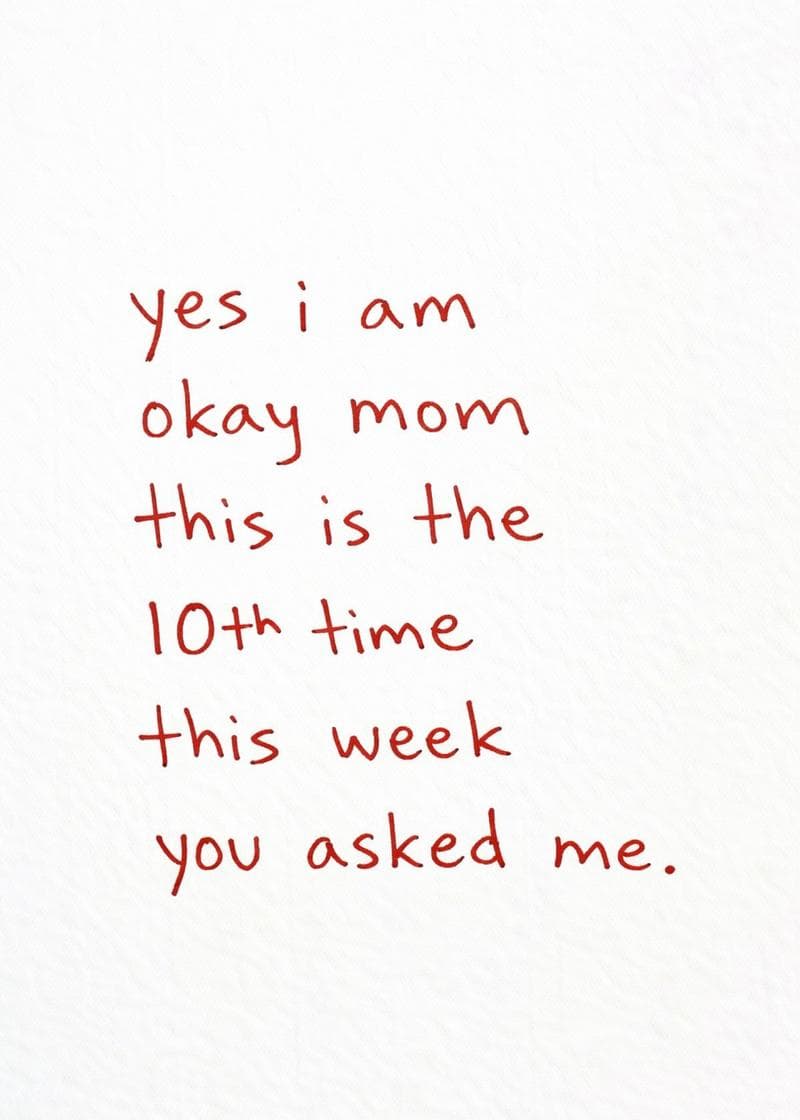 yes i am okay mom card