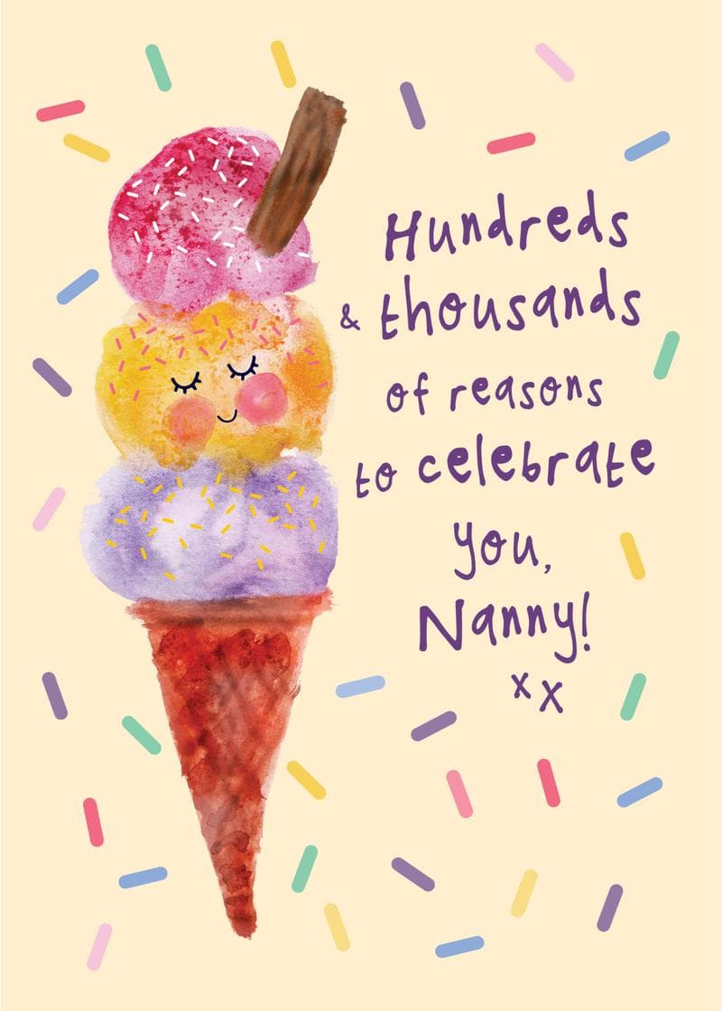 hundreds thousands of reasons to celebrate you nanny
