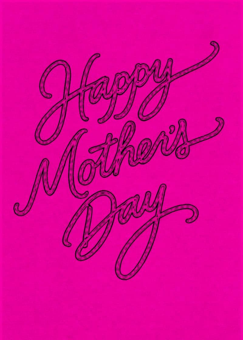 happy mother's day pink background card