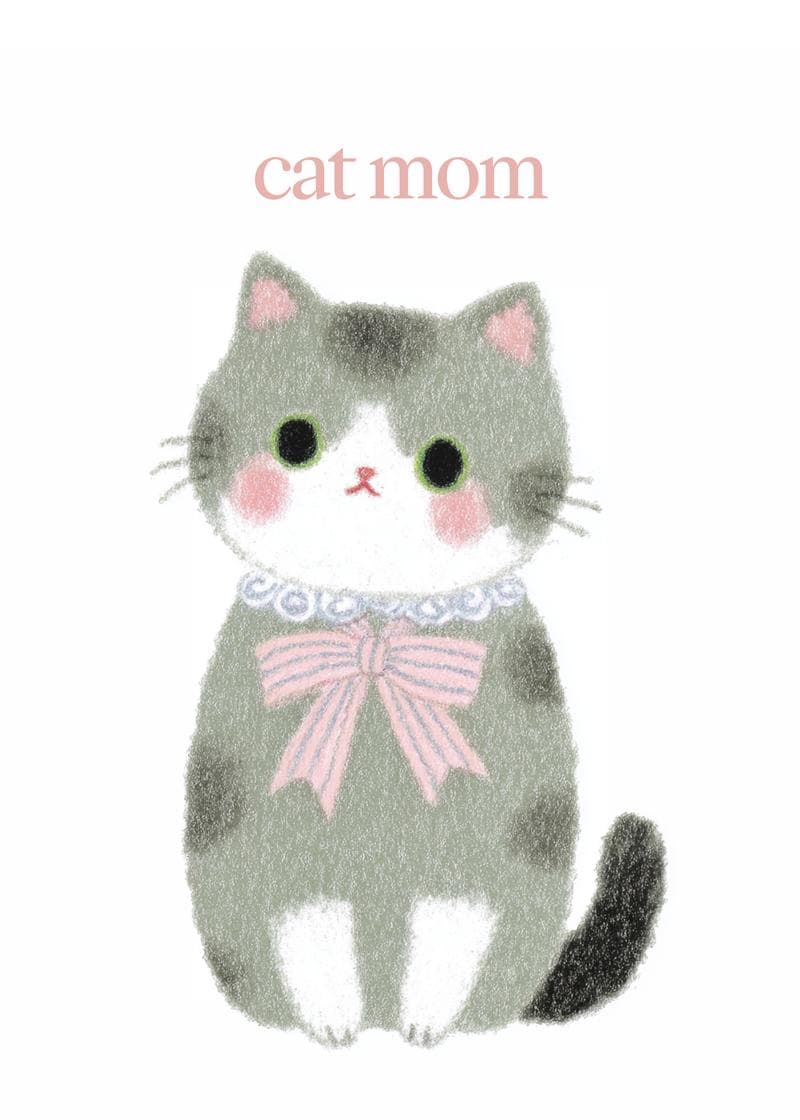 cat mom card