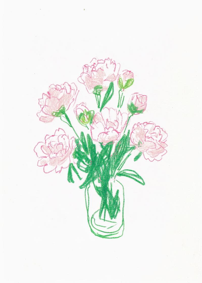 flowers in a jar card