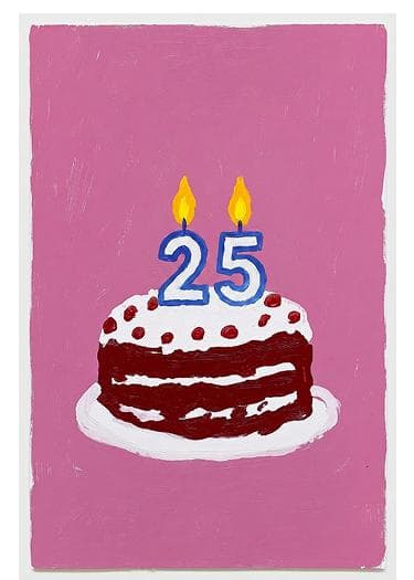 25 cake illustration