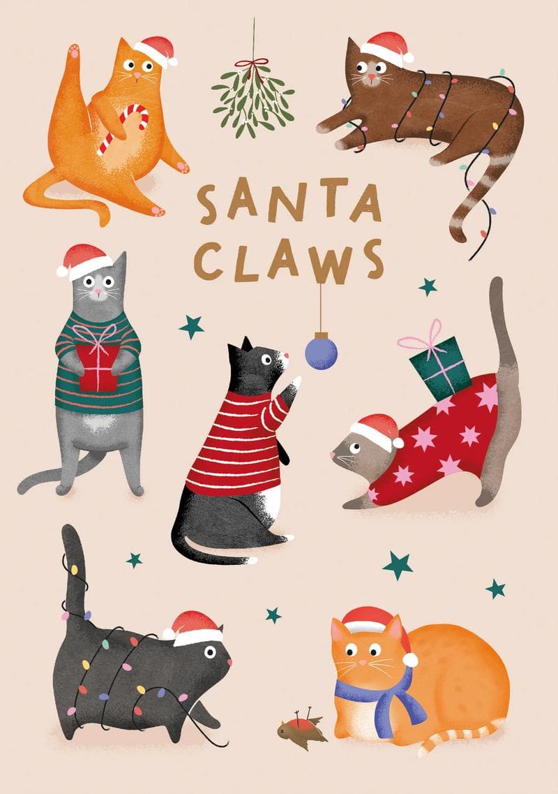 Santa Claws card