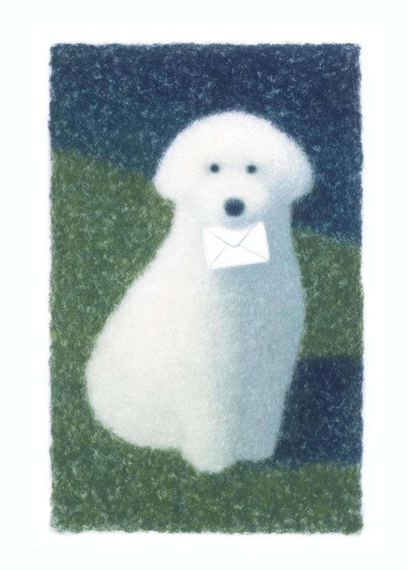 Puppy with a letter for Dear future me