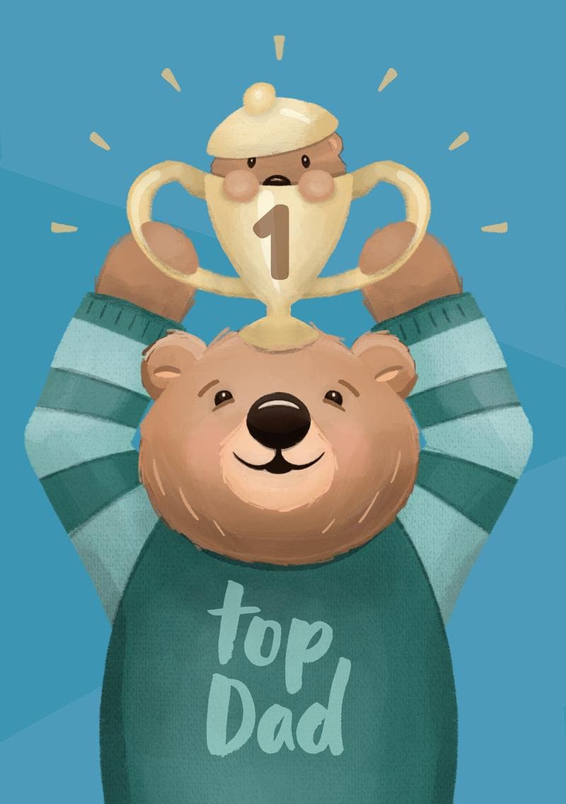 Top Dad Bear Trophy