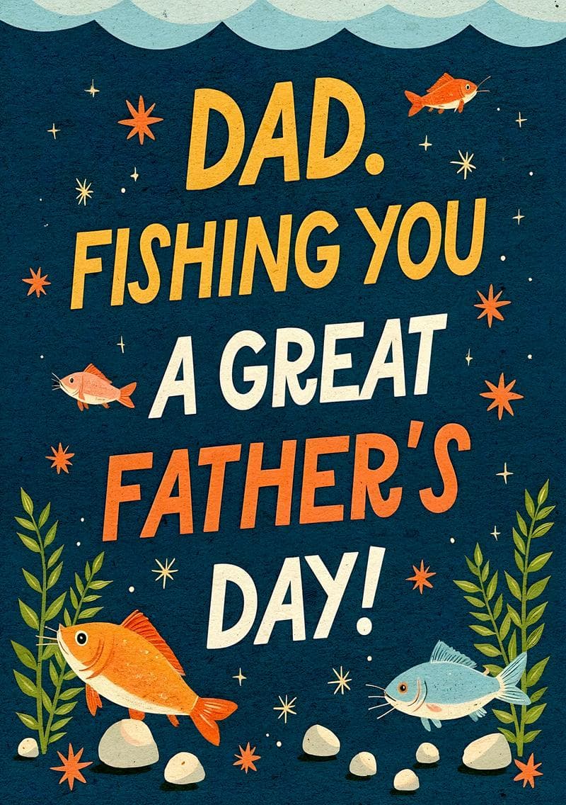 Fishing You Father's Day card