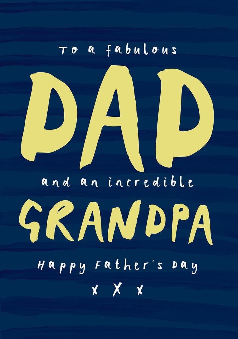 Fabulous Dad, Incredible Grandpa card