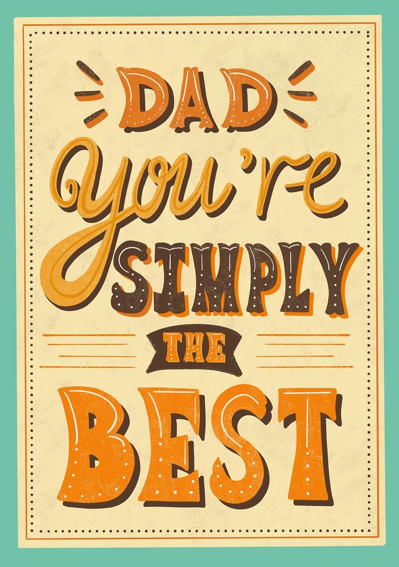Simply The Best Dad card