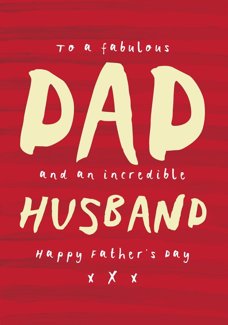 Fabulous Dad and Husband card
