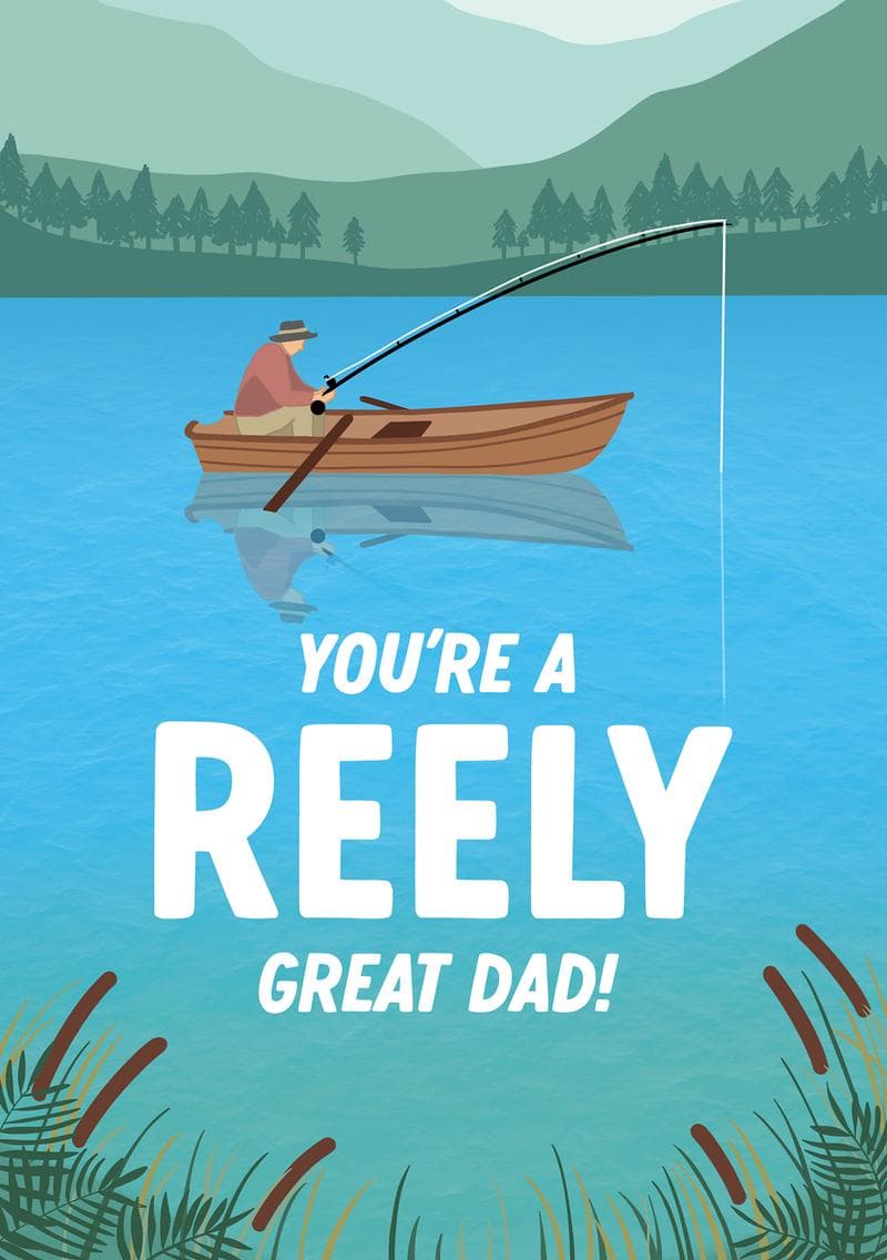 Reely Great Dad card