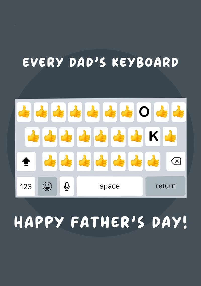 Every Dad's Keyboard card