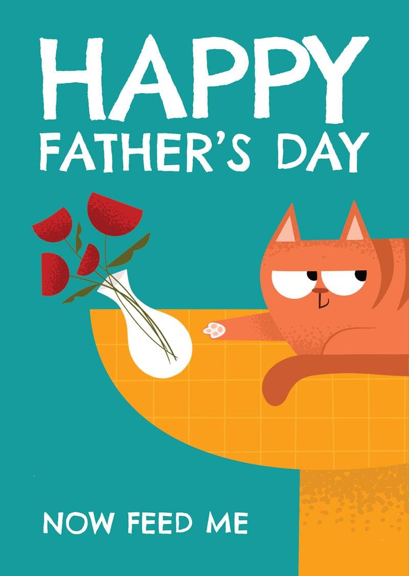 Father's Day From The Cat card